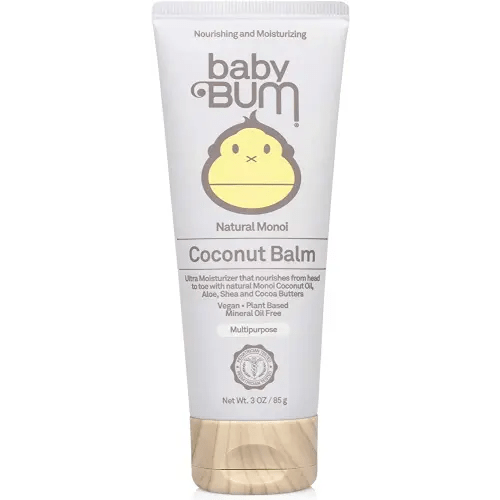 Baby Bum Monoi Coconut Balm | Natural Multipurpose Moisturizing Coconut Oil for Sensitive Skin with Shea and Cocoa Butter| Natural Fragrance | Gluten Free and Vegan | 3 Oz
