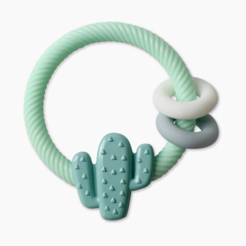 Itzy Ritzy Silicone Teether with Rattle - Cactus