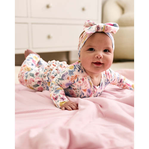 Tiny Blooms Ruffle Zippy – Little Sleepies