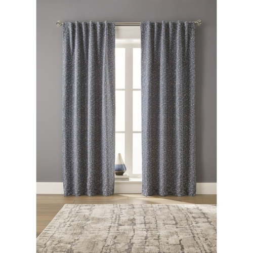 Better Homes & Gardens Boucle Blackout Curtain Panel, Indigo, 50"W x 84"L