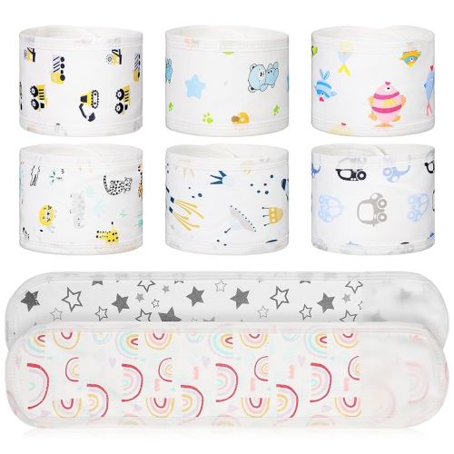8 Pcs Cartoon Cotton Baby Infant Umbilical Cord Belly Bands Baby Belly Protector Soft Newborn Navel Belt for 0-12 Months Babies, 8 Styles