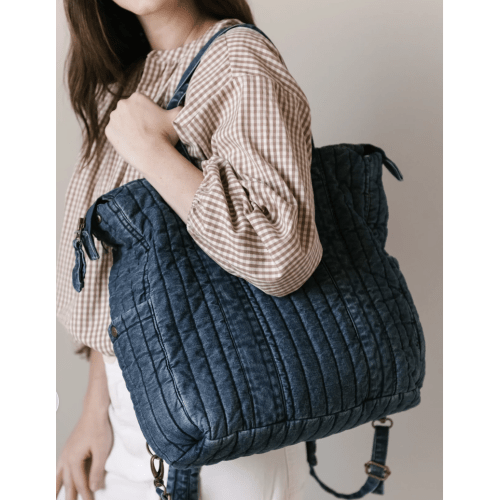 Denim Convertible Diaper Bag