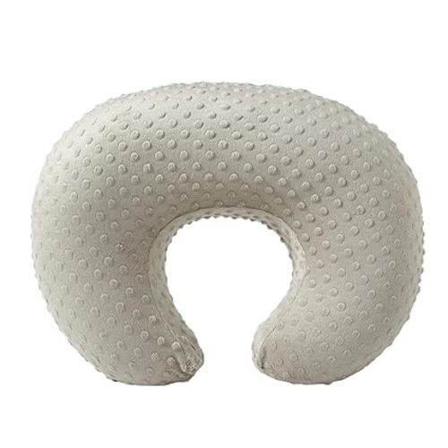 ESEN Nursing Pillow and Body Positioner for Breast Feeding and Bottle Feeding, Ultra Soft Baby Breastfeeding Pillows with Removable Nursing Pillow Cover for More Support for Mom and Baby (Brown)