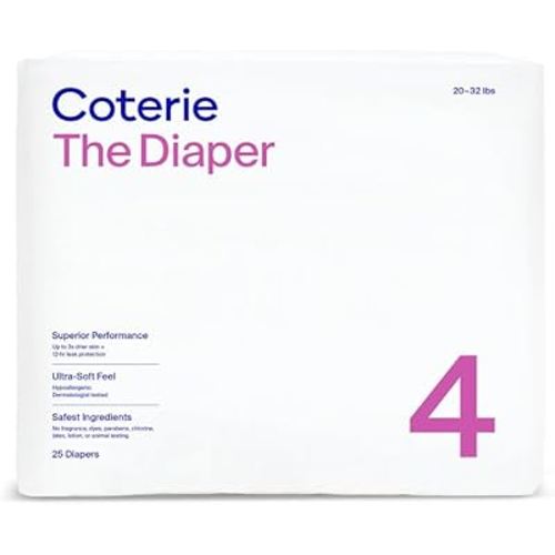 Coterie Size 4 Diapers, 25 CT