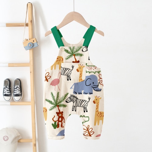 Baby Animals Printing Overalls