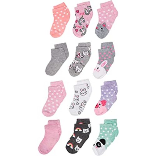 Cherokee Little Girls 12 Pack Shorty Socks