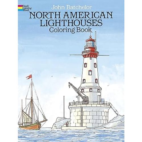 North American Lighthouses Coloring Book (Dover American History Coloring Books)