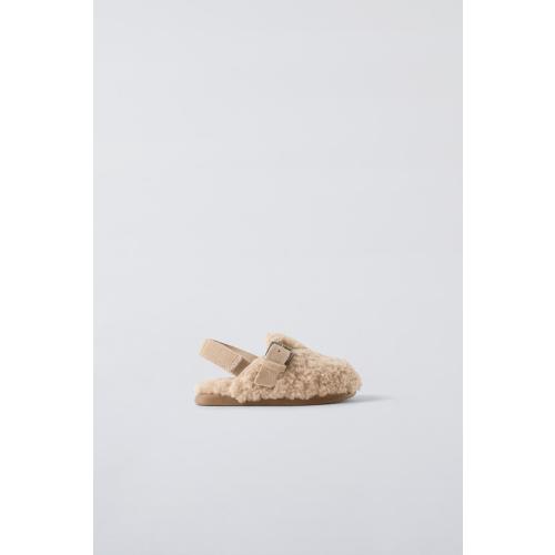FAUX FLEECE CLOGS - Sandy Brown | ZARA United States