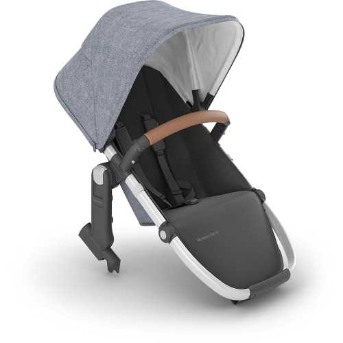 UPPAbaby RumbleSeat V2+ - Gregory (Blue Melange / Silver Frame / Saddle Leather)
