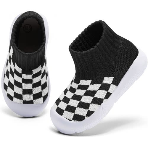 MORENDL Baby Sock Shoes Toddler Walking Shoes Infant Slippers Boys & Girls Non-Slip Sneakers