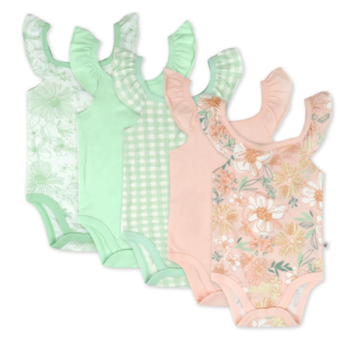 5-Pack Organic Cotton Sleeveless Bodysuits | Honest Baby Clothing