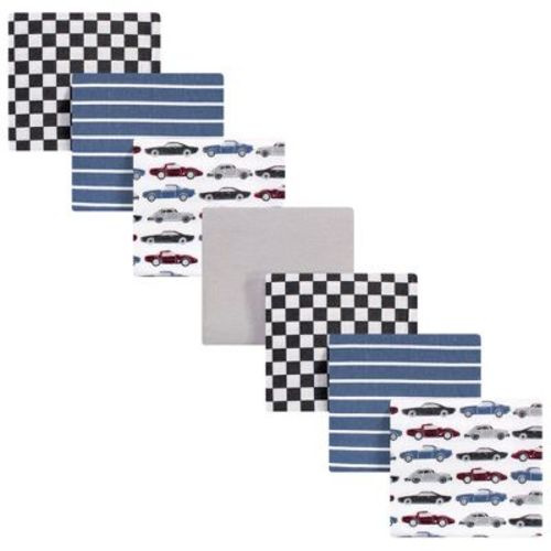 Hudson Baby Infant Boy Cotton Flannel Receiving Blankets Bundle, Vintage Cars, One Size