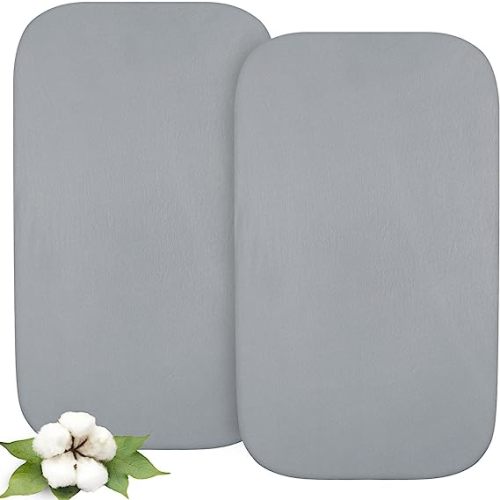 Bassinet Sheets - Fit Maxi-Cosi Iora Bedside Bassinet, 2 Pack, 100% Organic Cotton