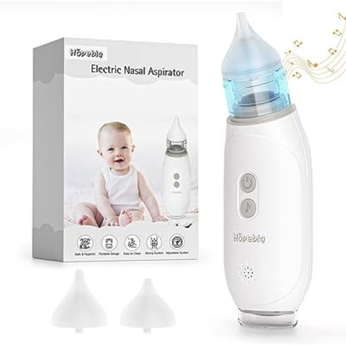 U.S. Solid Nasal Aspirator for Baby - Electric Baby Nose Sucker Nose Aspirator Automatic Nose Cleaner with 3 Silicone Tips, 5 Suction Levels, Music