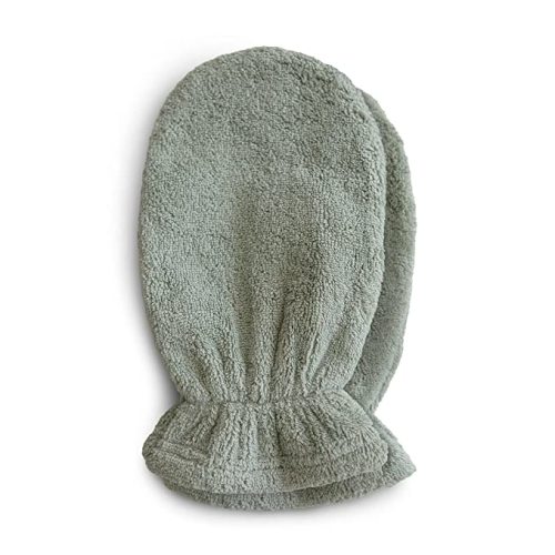 mushie Baby Bath Mitt | Organic Cotton | Pack of 2 (Moss)