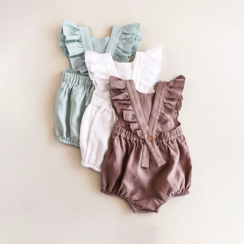Etsy Linen Ruffle Romper