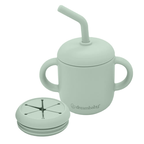 Silicone No spill Drink and Snack Cup - Seafoam