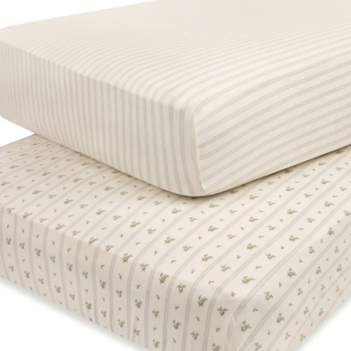 Linear Berry Crib Sheet Set | 100% plush jersey cotton knit – Ely's & Co.