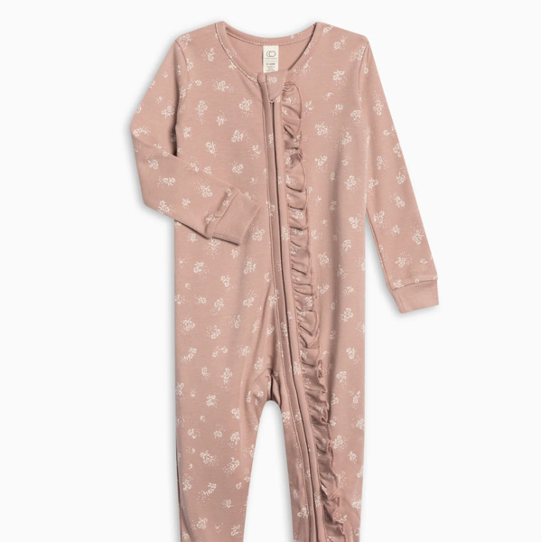 Neve Ruffle Zipper Footie