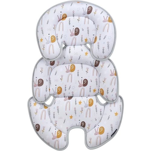 Innokids Head and Body Support Pillow Infant Car Seat Insert for Newborn to Toddler Stroller Cushion (Snail)