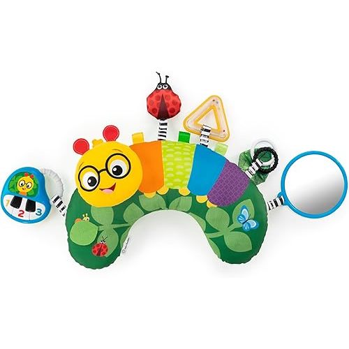 Baby Einstein Cal-a-Pillow Tummy Time Pillow, Multisensory Activity Toys, Sitting Up Play, Cal the Caterpillar, Ages 0+ Months