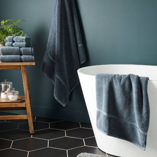 Spa Plush Bath Towel Dark Gray - Threshold™: 100% Cotton, Heavyweight 550-800 Gsm, Terry, Oeko-tex Certified