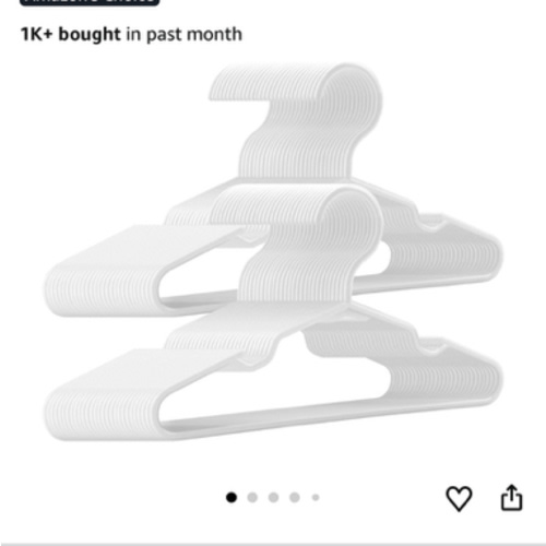 Kids Hangers - 100 Pack, 11.5 Inch White Baby & Toddler Hangers for Closet - Ideal for Baby Standard Use