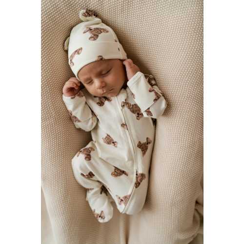 Bear print Baby Sleepsuit, Baby Boy, Baby Girl, Baby Shower Gift, Neutral Babies First Outfit, Baby Gift Hospital Bag Pregnancy Announcement
