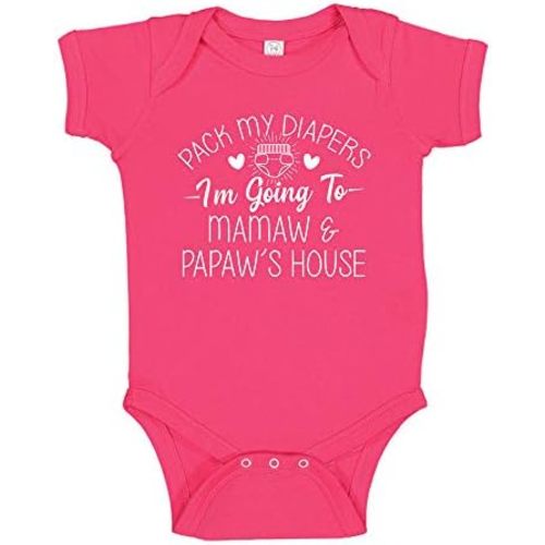 I'm Going to Mamaw and Papaw's House Baby Bodysuit One Piece Or Toddler Shirt Cute Grandma and Grandpa Gift