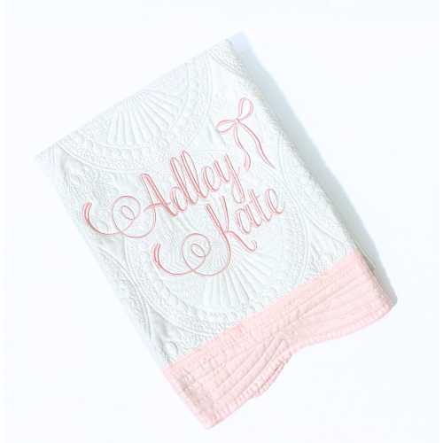 Heirloom Quilt, baby heirloom quilt, monogrammed with name embroidered, baby quilt, baby shower gift, baby blanket, monogrammed quilt