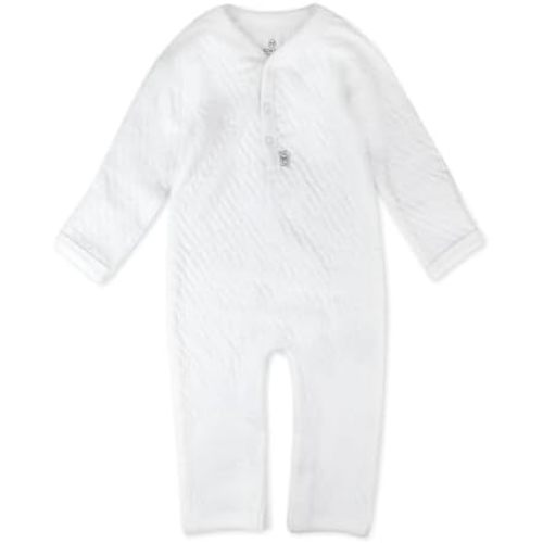 Honest Baby Baby Long Sleeve Center Snap Coverall 100% Organic Cotton for Infant