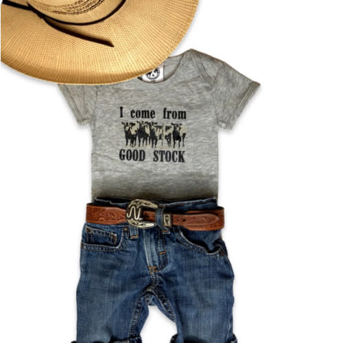 I come from Good Stock Onesie – Cowkid Clothing Company