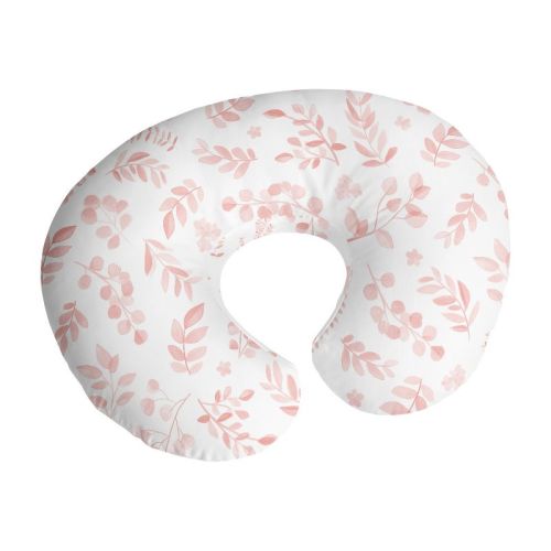 Sweet Jojo Designs Girl Support Nursing Pillow Cover (pillow Not Included) Botanical Pink And White