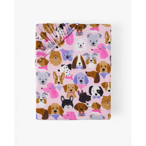 Pink Puppy Parade Fitted Crib Sheet – Little Sleepies