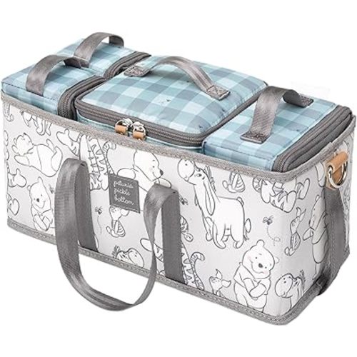 Petunia Pickle Bottom Deluxe Kit, Baby Diaper Caddy Organizer, Organize Diaper Bag, Stroller, Nursery, Disney's Playful Pooh