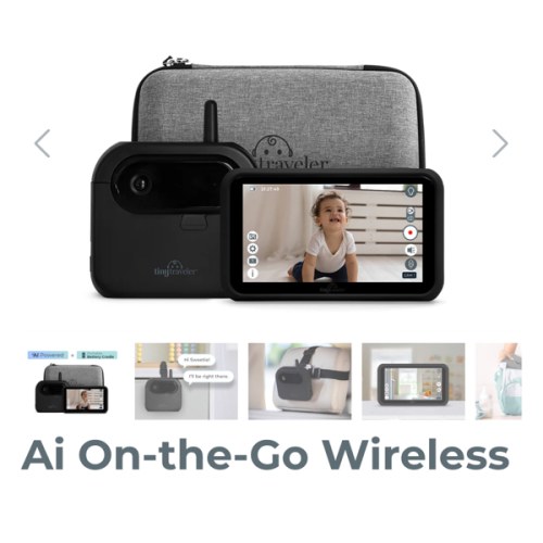Tiny Traveler AI 1080P Baby Monitor Portable Charger + Travel Kit