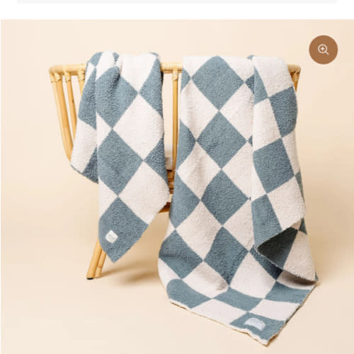 Chenille Blanket - Ocean Check - Small & Large