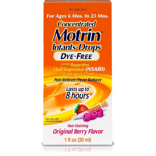 Motrin Infants Concentrated Liquid Medicine Drops with Ibuprofen, Berry, 1 fl. oz