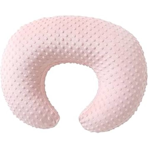 Nursing Pillow Cover Breastfeeding Pillow Cases Plush Dot Slipcover (LightPink)