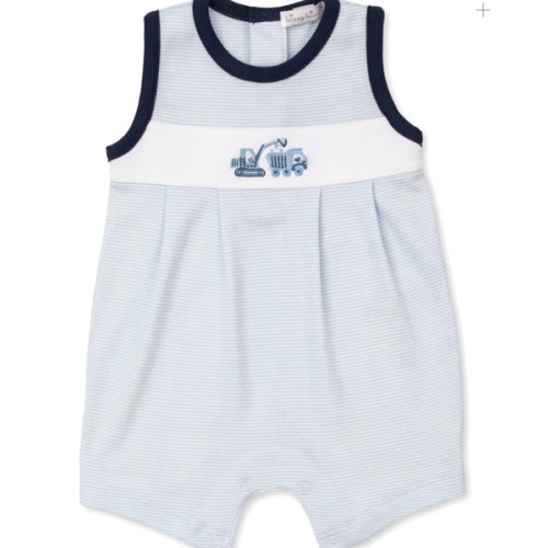 Construction Trucks Stripe Sleeveless Playsuit