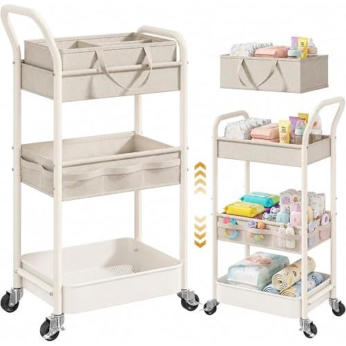 Postpartum Baby Diaper Caddy Cart