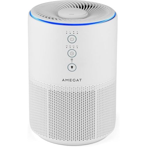Air Purifiers for Home Large Room up to 1274-ft², Pet Hair Allergy, HEPA 3-in-1 air purifier, Low Power High Torque Motor, Sleep Mode, Removes Smoke, and Odor Pollutants. Airfresh-300（White）