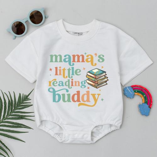 Mama's Little Reading Buddy Baby Romper, Cute Book Lover Baby Outfit, Reading Baby Bodysuit, Baby Shower Gift