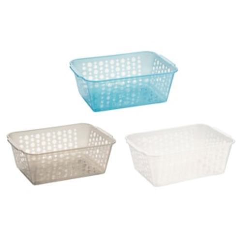 Large Rectangular Slotted Plastic Storage Baskets | Dollar Tree