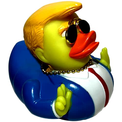 Cykqyzf Rubber Duck Trump Merchandise Enthusiasts Baby Bath Toy Trump Gifts Collection Car Decoration for Kids