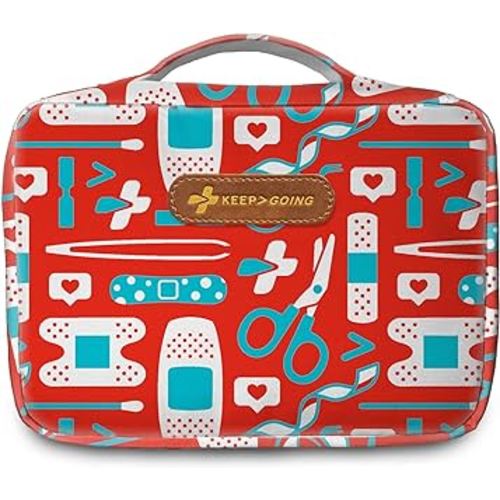 KeepGoing Large Home First Aid Kit for Kids – 260 Pc. First Aid Kit for Car, Home, Dorm, & Boat with Latex-Free Bandages – 10 x 7 x 3.5 in. Travel First Aid Kit (The Classic)