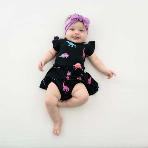Twirl Bodysuit Dress in Midnight Roar