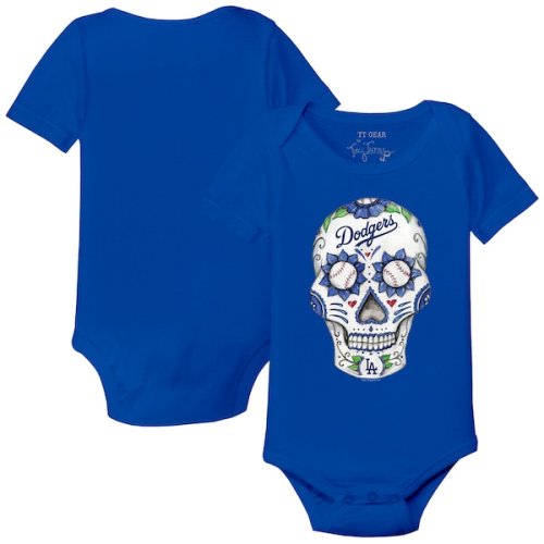 Infant Los Angeles Dodgers Tiny Turnip Royal Sugar Skull Bodysuit