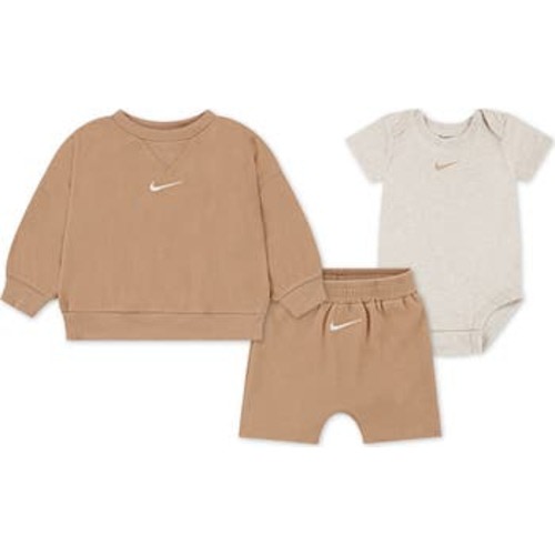 Essentials Sweatshirt, Shorts & Bodysuit Set, 0-3M