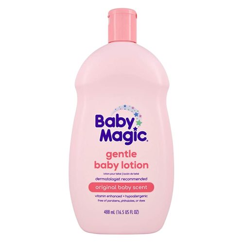 Baby Magic Gentle Baby Lotion, Vitamins & Aloe, Free of Parabens, Phthalates, Sulfates and Dyes, Camellia Oil & Marshmallow Root Original Scent, 16.5 Fl Oz